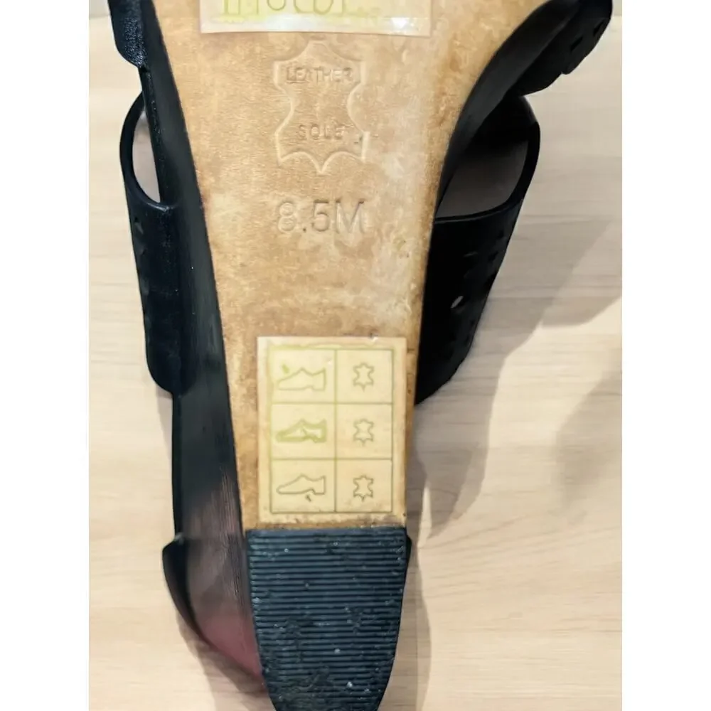 Tory Burch Perforated Gladiator 85MM Wedge Sandal Size 8.5M